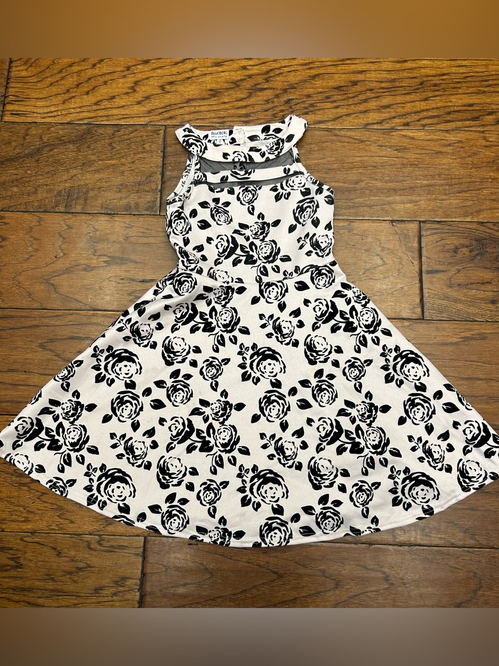 Blueberi boulevard Girls Floral Halter Swing Dress